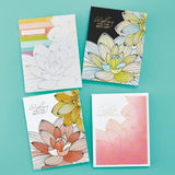 Spellbinders - Golden Bloom Press Plate, Die Set and Add-on Stencil - BetterPress Society January 2026 - Postage as per Actual