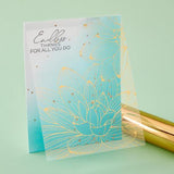 Spellbinders - Golden Bloom Press Plate, Die Set and Add-on Stencil - BetterPress Society January 2026 - Postage as per Actual