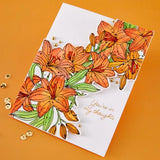 Spellbinders - Cascading Lilies Press Plate - Betterpress Society April 2026
