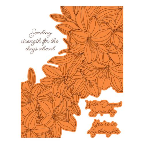 Spellbinders - Cascading Lilies Press Plate - Betterpress Society April 2026