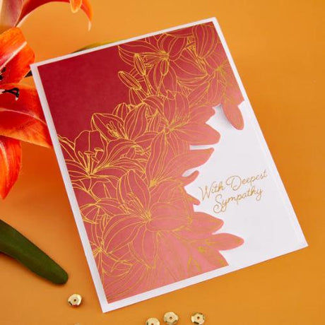 Spellbinders - Cascading Lilies Press Plate - Betterpress Society April 2026