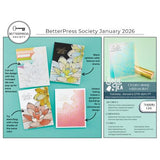 Spellbinders - Golden Bloom Press Plate, Die Set and Add-on Stencil - BetterPress Society January 2026 - Postage as per Actual