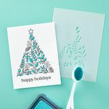 Spellbinders - Winter Sprigs Tree Press Plates & Dies Set with Add-on Stencil - BetterPress Society July 2024