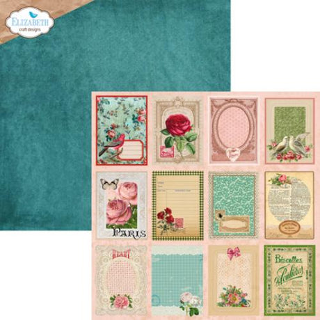 Elizabeth Craft Designs Romantic Revival 12x12 Inch Patterned Cardstock Paper (C036) - Postage as per Actual