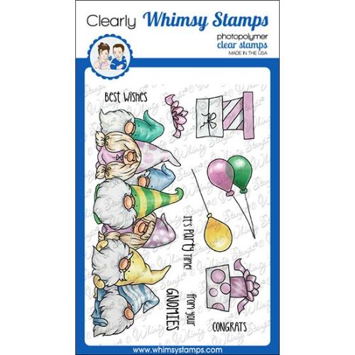 Whimsy Stamps - Gnome Party Row Clear Stamps