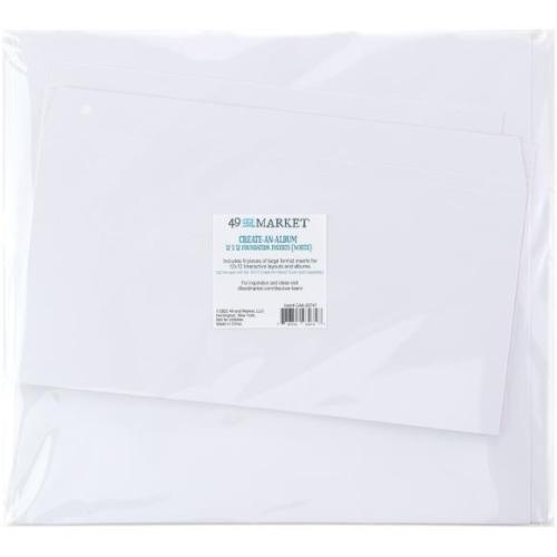 49 And Market Create-An-Album Foundation Inserts 12"X12" White - Postage as per Actual