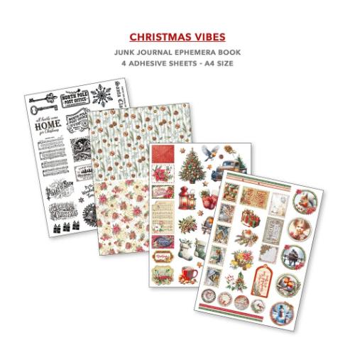 Ciao Bella - Christmas Vibes A4 Junk Journal Ephemera Book (32pcs) (CBB003) - Postage as per Actual