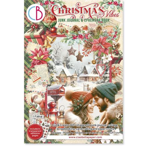 Ciao Bella - Christmas Vibes A4 Junk Journal Ephemera Book (32pcs) (CBB003) - Postage as per Actual