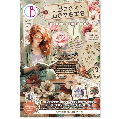 Ciao Bella - Book Lovers A4 Junk Journal Ephemera Book (32pcs) (CBB005) - Postage as per Actual