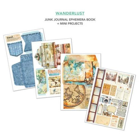 Ciao Bella Wanderlust A4 Junk Journal Ephemera Book (32pcs) (CBB006) - Postage as per Actual
