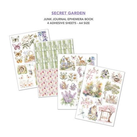 Ciao Bella Secret Garden A4 Junk Journal Ephemera Book (32pcs) (CBB007) - Postage as per Actual