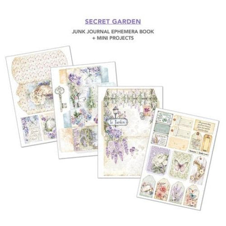 Ciao Bella Secret Garden A4 Junk Journal Ephemera Book (32pcs) (CBB007) - Postage as per Actual