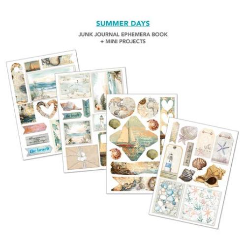 Ciao Bella Summer Days A4 Junk Journal Ephemera Book (32pcs) (CBB010) - Postage as per Actual