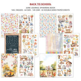 Ciao Bella Back to School A4 Junk Journal Ephemera Book (32pcs) (CBB012) - Postage as per actual