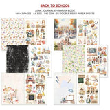 Ciao Bella Back to School A4 Junk Journal Ephemera Book (32pcs) (CBB012) - Postage as per actual
