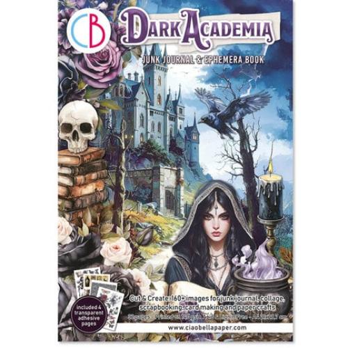 Ciao Bella Dark Academia A4 Junk Journal Ephemera Book (32pcs) (CBB014) - Postage as per Actual