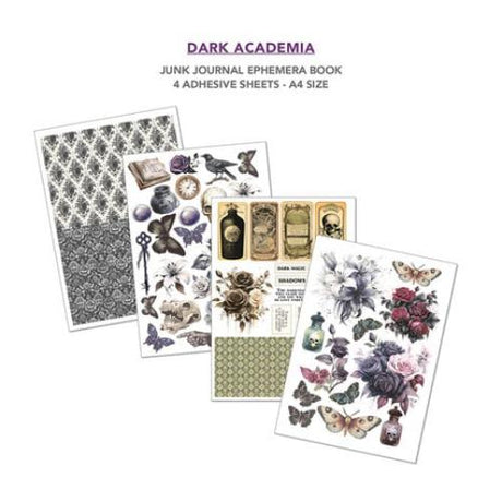 Ciao Bella Dark Academia A4 Junk Journal Ephemera Book (32pcs) (CBB014) - Postage as per Actual