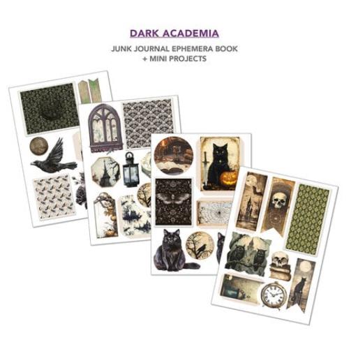 Ciao Bella Dark Academia A4 Junk Journal Ephemera Book (32pcs) (CBB014) - Postage as per Actual