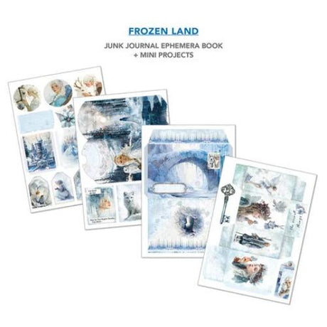 Ciao Bella Frozen Land A4 Junk Journal Ephemera Book (32pcs) (CBB016) - Postage as per Actual