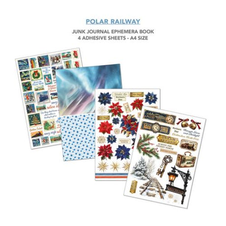 Ciao Bella Polar Railway A4 Junk Journal Ephemera Book (32pcs) (CBB018)