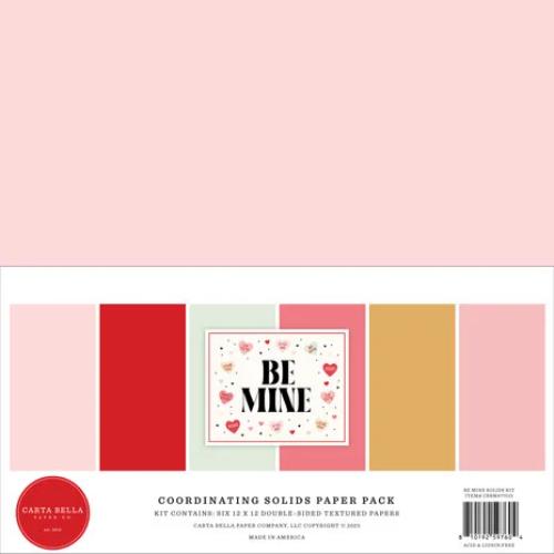 Carta Bella Be Mine 12x12 Inch Coordination Solids Paper Pack (CBBM477015) - Postage as per Actual