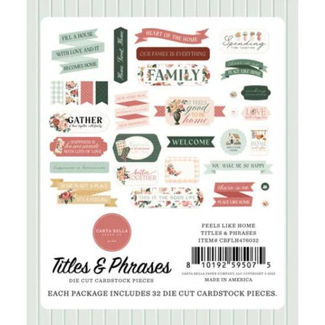 Carta Bella Feels Like Home Titles & Phrases (CBFLH476032)