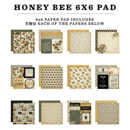 Carta Bella Honey Bee 6x6 Inch Paper Pad (CBHB450023)