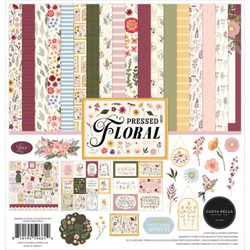 Carta Bella Pressed Floral 12x12 Inch Collection Kit (CBPF473016) - Postage as pe Actual