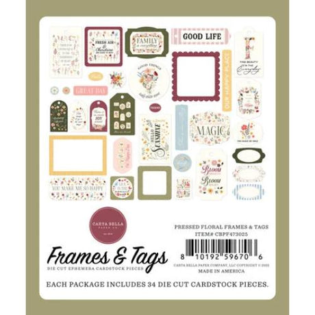 Carta Bella Pressed Floral Frames & Tags (CBPF473025)