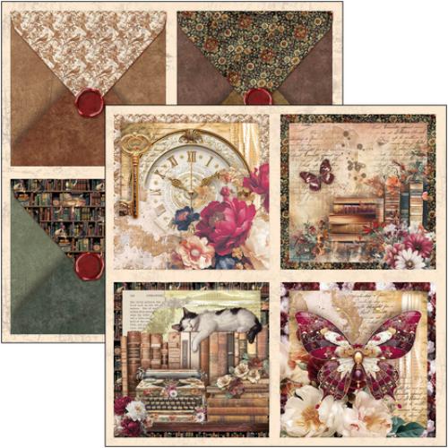 Ciao Bella Book Lovers 12x12 Inch Patterns Pad (8pcs) (CBT091) - Postage as per Actual