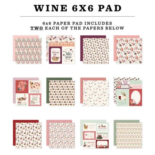 Carta Bella Wine 6x6 Inch Paper Pad (CBW479023)
