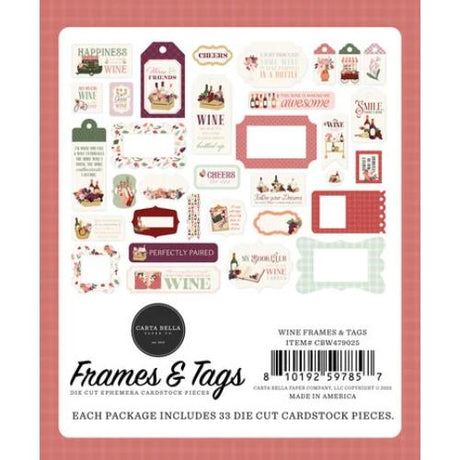 Carta Bella Wine Frames & Tags (CBW479025)