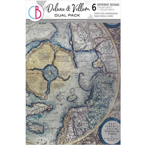 Ciao Bella An Artist Journey A4 Deluxe Paper Silver & Vellum Dual Pack Mixed (6pcs) (CBX005)