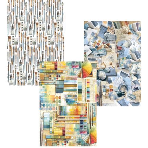 Ciao Bella An Artist Journey A4 Deluxe Paper Silver & Vellum Dual Pack Mixed (6pcs) (CBX005)