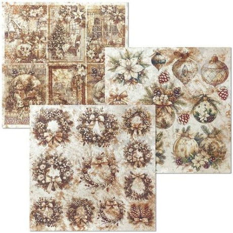 Ciao Bella Winter Season 6x6 Inch Deluxe Paper Pearl Copper & Vellum Dual Pack Mixed (6pcs) (CBXQ001)