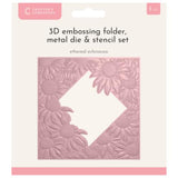 Crafter's Companion 3D Emboss Macro Aperture Folders Ethereal Echinacea (CC-3DEF5.5-MD-STEN-ETEC)