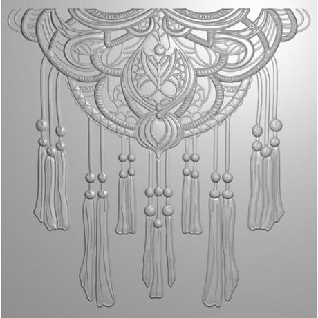 Crafter's Companion 3D Textured Embossing Folders 5.5x5.5 Inch Macrame (CC-EF5.5-3D-MACR)