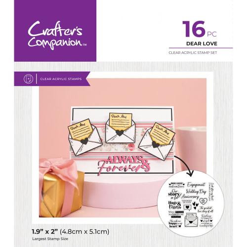 Crafter's Companion Love is in the Air Clear Stamps Dear Love (CC-LA-CA-ST-DELO)