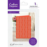 Crafter's Companion Modern Man 2D Embossing Folder Twisted Knot