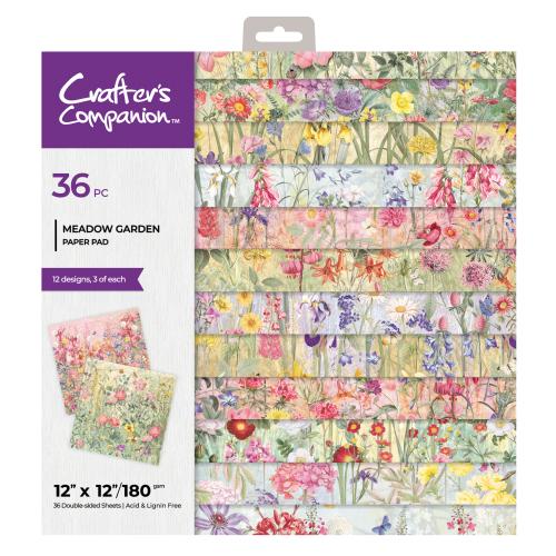 Crafter's Companion Meadow Garden 12x12 Inch Printed Paper Pad - Postage as per Actual