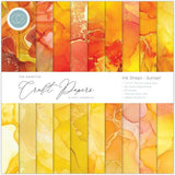 Craft Consortium Essential Craft Papers 12x12 Inch Paper Pad Ink Drops Sunset - Postage as per Actual