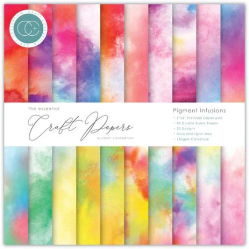 Craft Consortium Essential Craft Papers 6x6 Inch Paper Pad Pigment Infusions (CCEPAD031B)