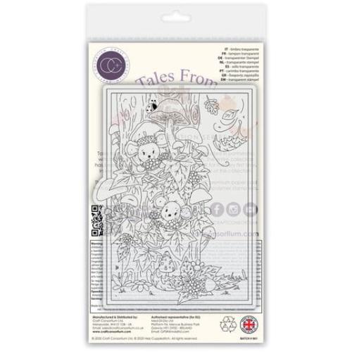 Craft Consortium Tales from Oak Wood A6 Photopolymer Stamp Set Mice Tree (CCLSTMP001)