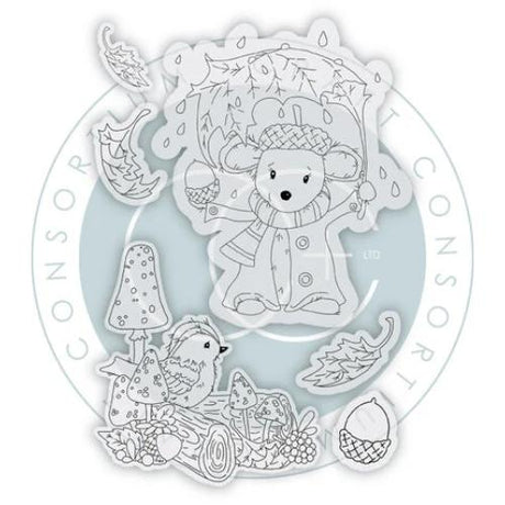 Craft Consortium Tales from Oak Wood A6 Photopolymer Stamp Set Falling Leaves (CCLSTMP002)