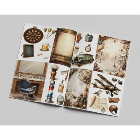 Creatief Art Vintage Gentlemen Book Creative CutOuts (CCOBOEK-008)
