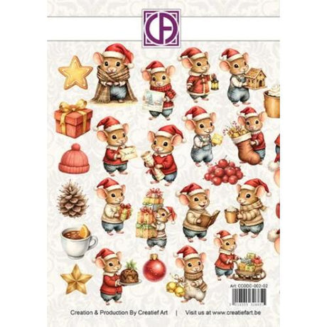 Creatief Art Sweet Little Mice Christmas Die-Cuts Creative CutOuts (23pcs) (CCODC-002-02)
