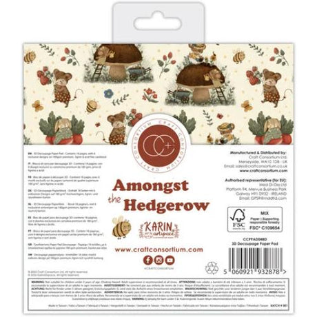 Craft Consortium Amongst the Hedgerow 12x12 Inch Premium Paper Pad (CCPPAD048) - Postage as per Actual