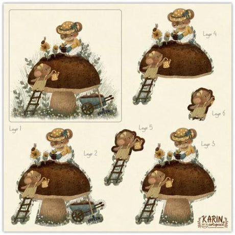 Craft Consortium Amongst the Hedgerow 8x8 Inch 3D Decoupage Paper Pad (CCPPAD048D) - Postage as per Actual