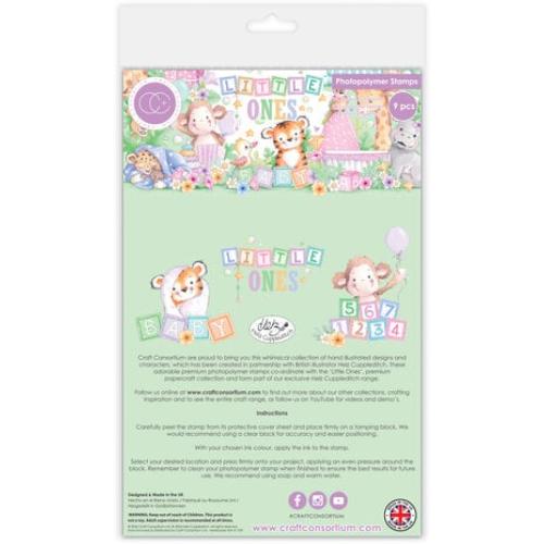 Craft Consortium Little Ones Photopolymer Stamp Set Animals (CCSTMP096)