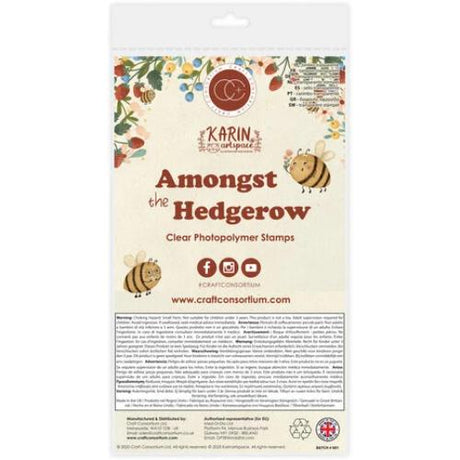 Craft Consortium Amongst the Hedgerow A6 Clear Photopolymer Stamps Buzzing (CCSTMP098)